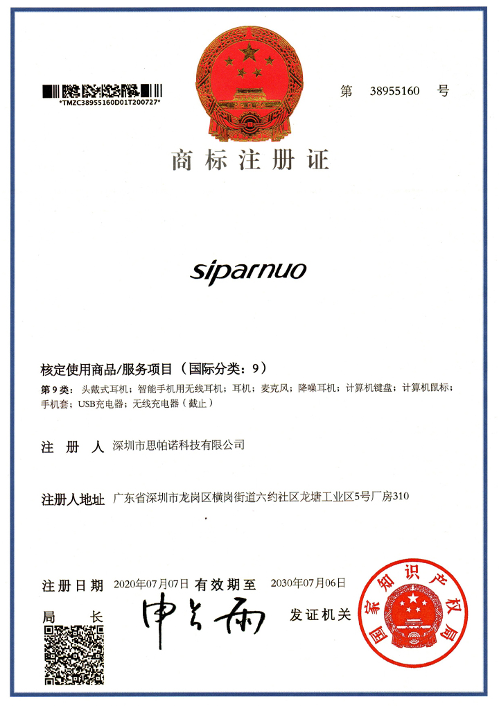 Brand Certificate